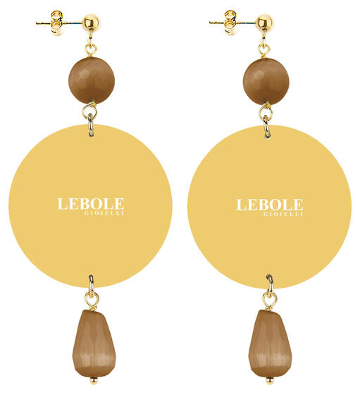 Orecchini Ramo Fiori Classico Marrone - Lebole Maison