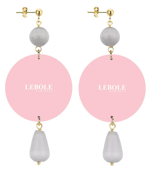 Orecchini Ramo Fiori Pietra Grigio - Lebole Maison