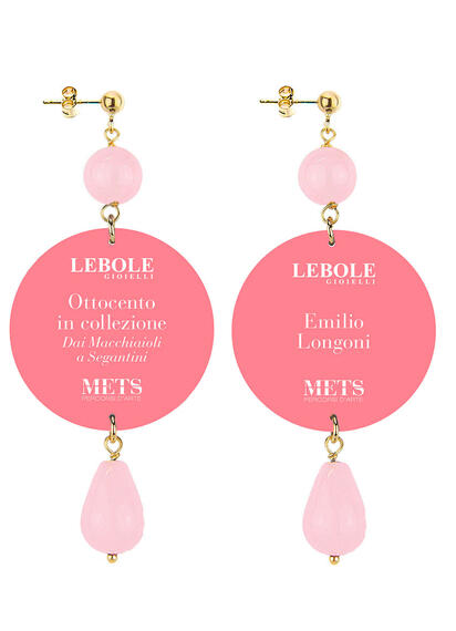 E.longoni Classic Pink Earrings For Girls - Lebole Maison