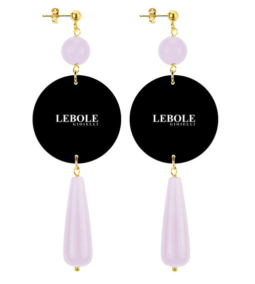 Orecchini Biancaneve Goccia Lunga Rosa Cipria - Lebole Maison