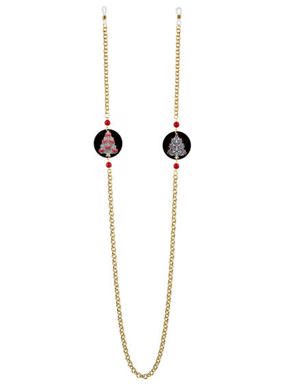 Catena Per Occhiali Albero Di Natale Classico Rubino - Lebole Maison