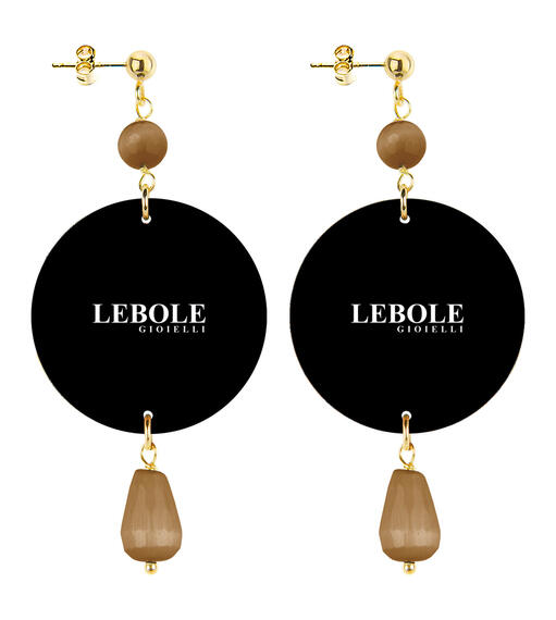 Small Brown Tiger Earrings - Lebole Maison
