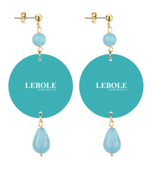 Orecchini Cenerentola Piccolo Celeste Sfumato - Lebole Maison