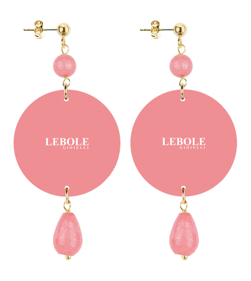 Small Earrings Alice Faceted Pink - Lebole Maison