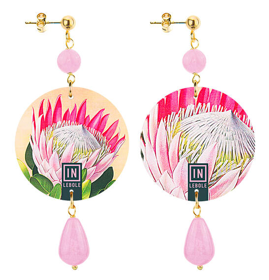 Orecchini Fiore Piccolo Rosa Fluo - Lebole Maison