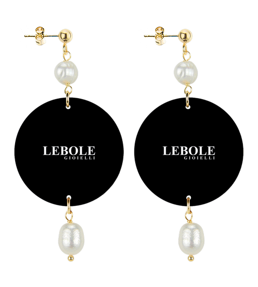 Small Earrings Maculated White With Pearl - Lebole Maison
