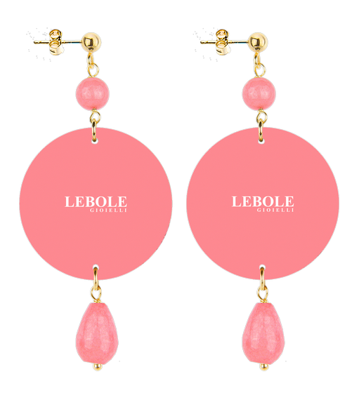 Orecchini Pitonato Piccolo Rosa - Lebole Maison