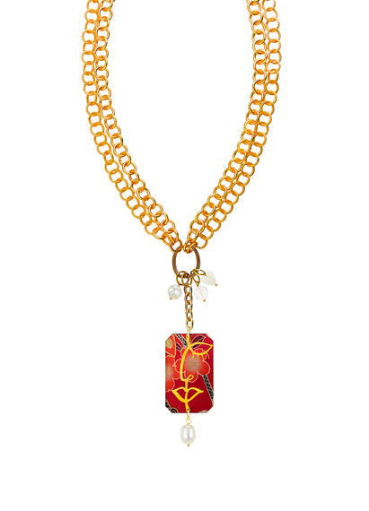 Collana Doppia Viso Perla - Lebole Maison