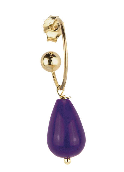 Earring Green Drop Bell - Lebole Maison