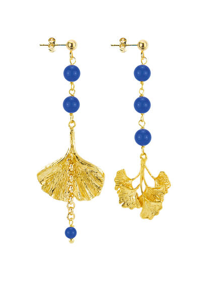 Orecchini Ginkgo Blu - Lebole Maison