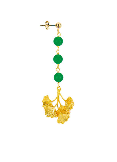 Orecchino Ginkgo Tralcio Verde - Lebole Maison