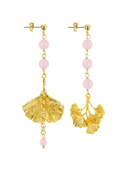 Orecchini Ginkgo Rosa - Lebole Maison
