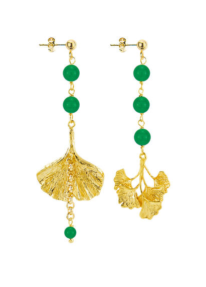 Orecchini Ginkgo Verde - Lebole Maison