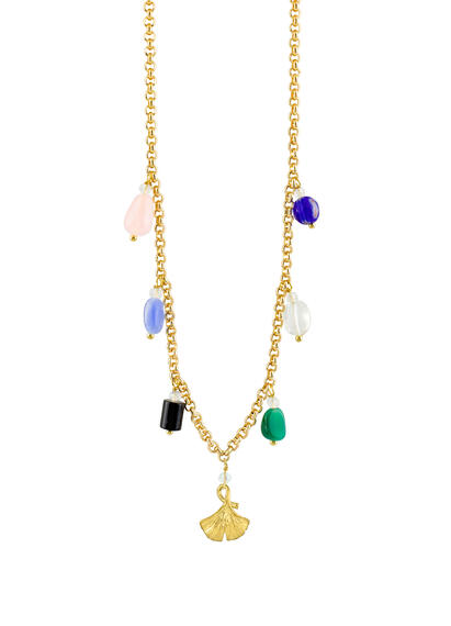 Collana Ginkgo Elementi Colorati - Lebole Maison