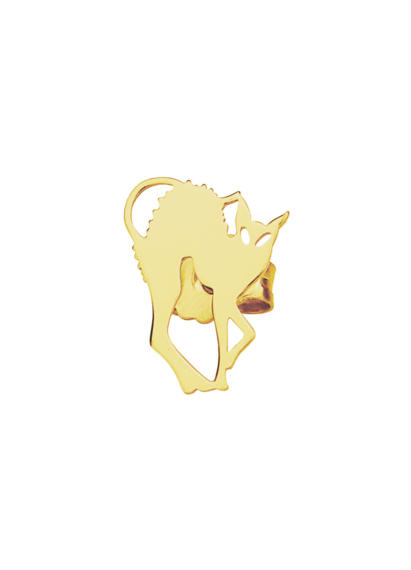 Gothic Cat Silver Earring - Lebole Maison