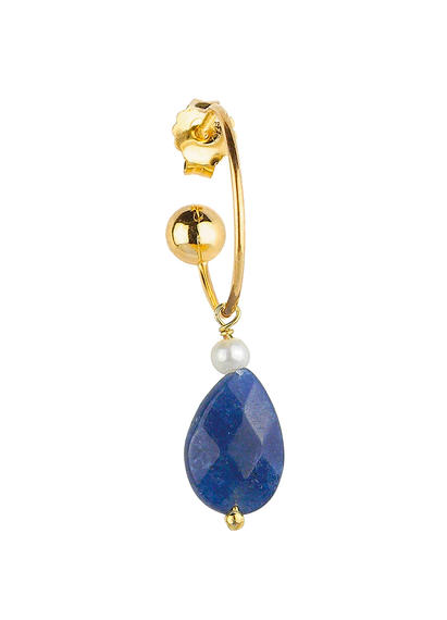 Bell And Blue Drop Earring - Lebole Maison