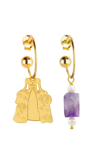 Purple Lady Hoop Earrings - Lebole Maison