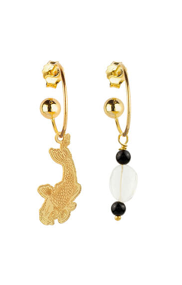 Transparent Carp Hoop Earrings - Lebole Maison