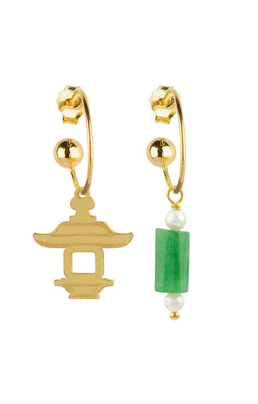 Orecchini Hoop Lanterna Verde - Lebole Maison