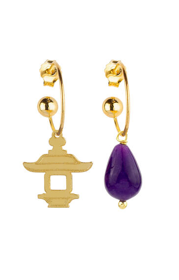 Orecchini Hoop Lanterna Viola - Lebole Maison