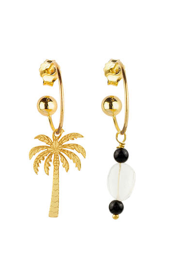 Transparent Palm Hoop Earrings - Lebole Maison