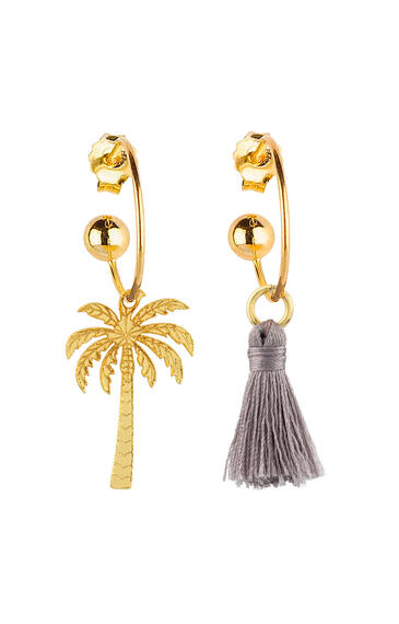 Orecchini Hoop Palma Nappa Lilla - Lebole Maison