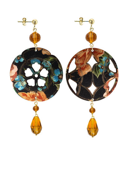 Orecchini Fiore Marrone - Lebole Maison