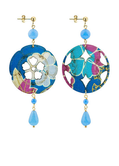 Orecchini Fiore Azzurro - Lebole Maison