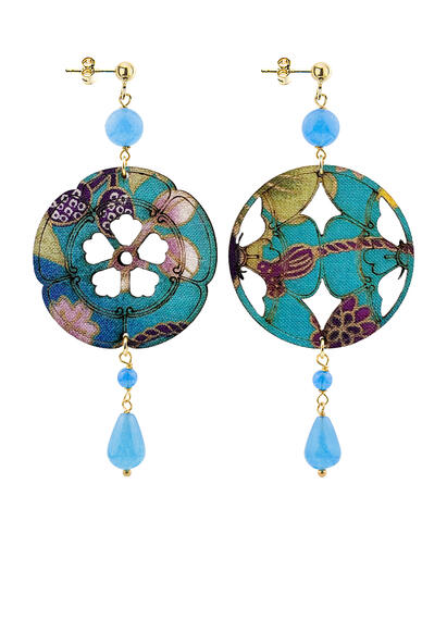 Orecchini Fiore Azzurro - Lebole Maison