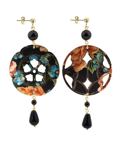 Orecchini Fiore Nero - Lebole Maison