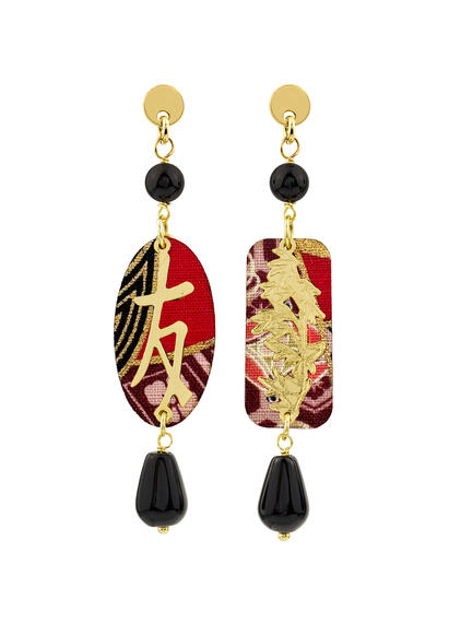 Orecchini Amicizia Mini Nero - Lebole Maison