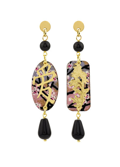 Orecchini Amore Mini Nero - Lebole Maison