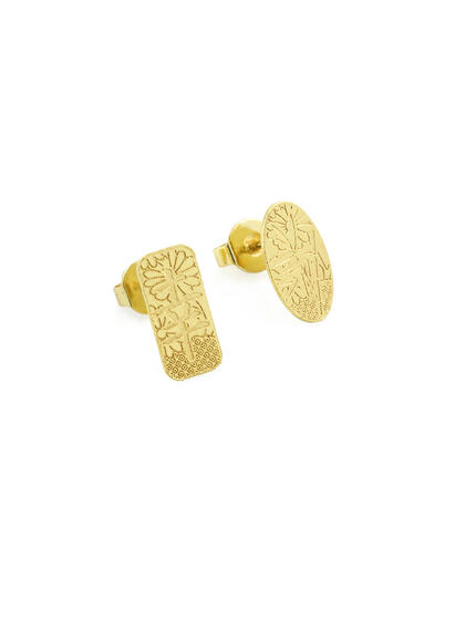 Kanji Friendship Stud Earrings - Lebole Maison