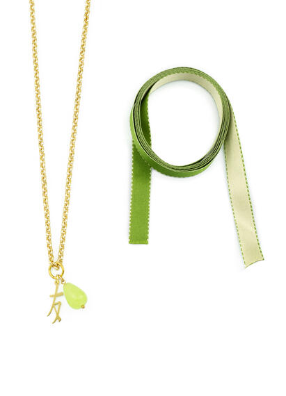 Green Friendship Kanji Fabric Bracelet - Lebole Maison