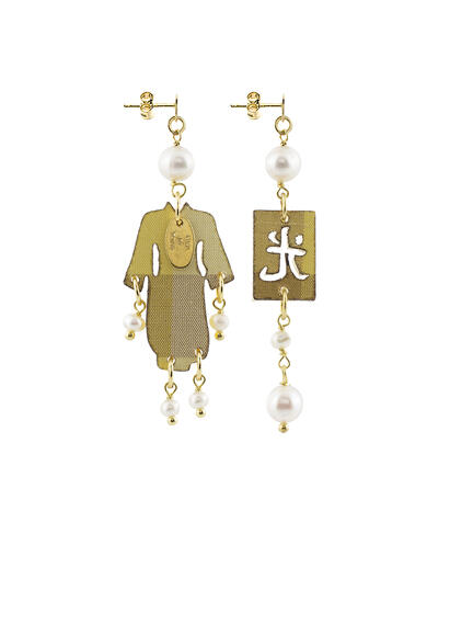 Orecchini Kimono Plexi Mini Oro - Lebole Maison