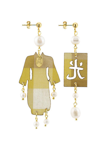 Orecchini Kimono Plexi Piccolo Oro - Lebole Maison