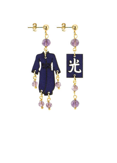 Orecchini Kimono Mini Viola - Lebole Maison