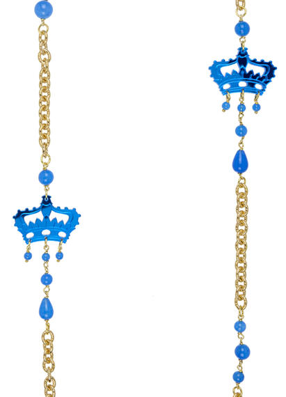 Kaguya Crown Light Blue Plexi Necklace - Lebole Maison