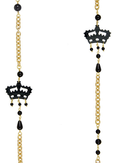 Kaguya Crown Black Plexi Necklace - Lebole Maison