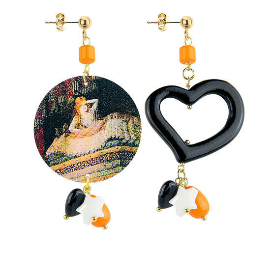 Orecchini Circle Piccolo Principessa Arancio - Lebole Maison