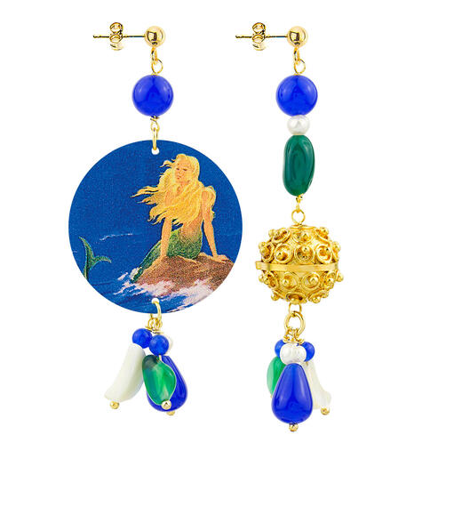 Orecchini Circle Piccolo La Sirenetta Blu - Lebole Maison