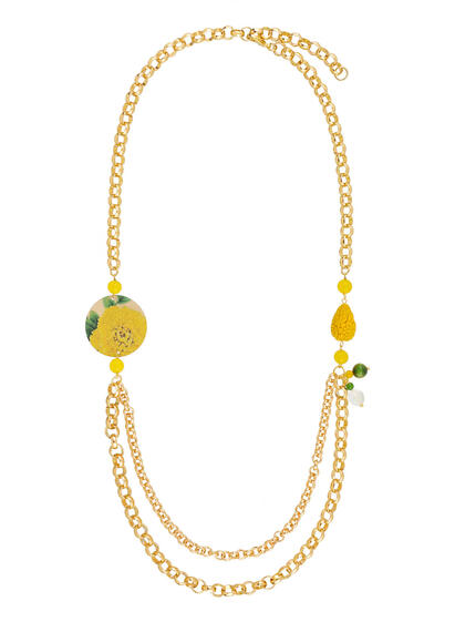 Collana Cirlce Fiore Giallo Classico Giallo - Lebole Maison