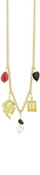 Colorful Elements Fan Necklace - Lebole Maison