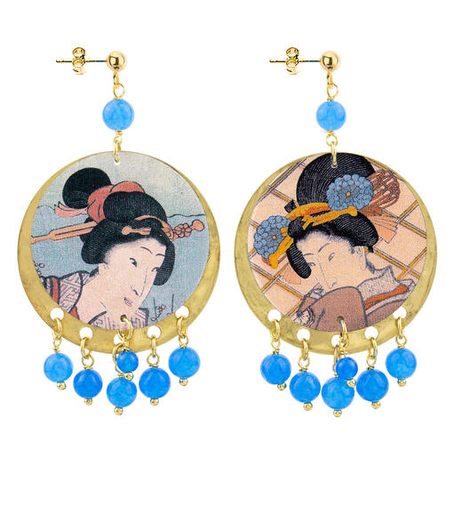 Orecchini Samurai Classico Azzurro - Lebole Maison