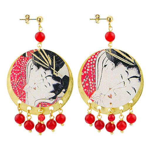 Orecchini Bacio Classico Rubino - Lebole Maison