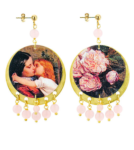 Orecchini Mamma Con Bambina Classico Rosa - Lebole Maison