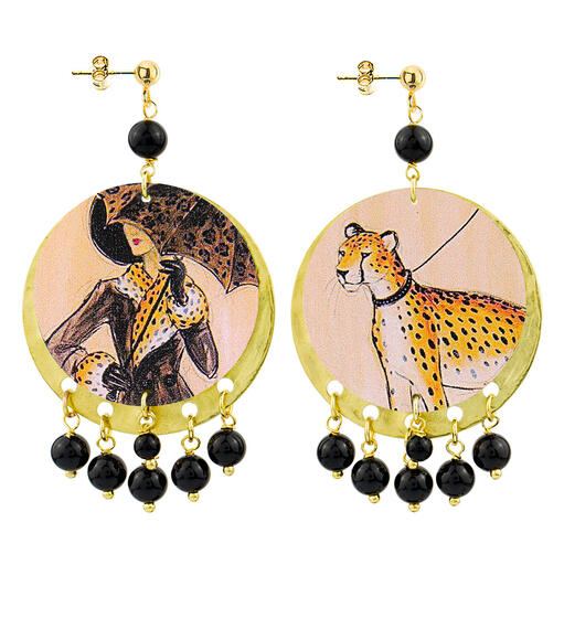 Orecchini Anni Venti Classico Nero - Lebole Maison