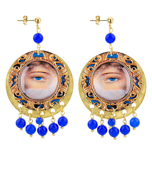 Orecchini Occhi Classico Blu - Lebole Maison