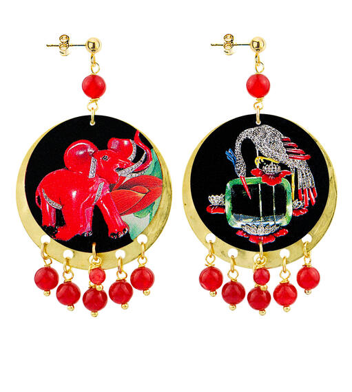 Orecchini Elefante Gioiello Classico Rubino - Lebole Maison