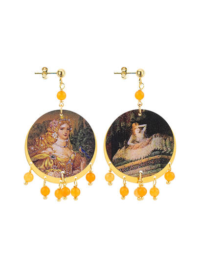 Orecchini Principessa Piccolo Arancione - Lebole Maison